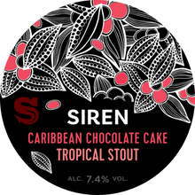 Load image into Gallery viewer, Nitro Caribbean Chocolate Cake - Siren Craft Brew - Tropical Stout with Cacao Nibs &amp; Cypress Wood, 7.4%, 330ml Can
