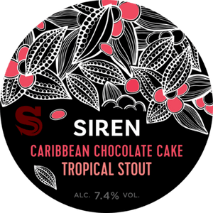 Nitro Caribbean Chocolate Cake - Siren Craft Brew - Tropical Stout with Cacao Nibs & Cypress Wood, 7.4%, 330ml Can