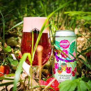 Forager & Fluff - Basqueland Brewing - Pastry Sour with Strawberry, Raspberry, Sour Cherry & Marshmallow, 6.9%, 440ml Can