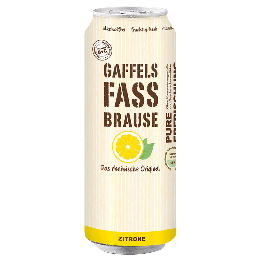 Fassbrause Lemon - Gaffel - Lemon Soda, 0.0%, 500ml Can