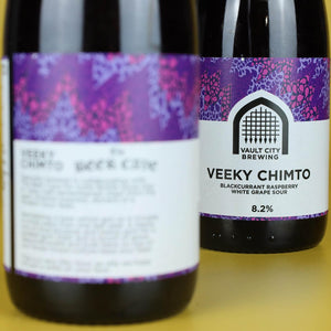 Veeky Chimto - Vault City - Blackcurrant & Raspberry White Grape Sour Ale, 8.2%, 375ml Bottle
