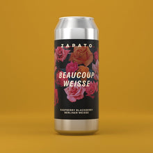 Load image into Gallery viewer, Beaucoup Weisse - Zapato Brewery - Berliner Weisse w/ Raspberry &amp; Blackberry, 3%, 440ml Can

