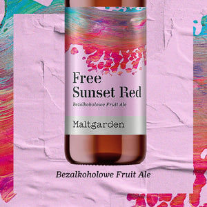 Free Sunset Red - Maltgarden -  Low Alcohol (Bezalkoholowe) Fruit Ale, 0.5%, 500ml Bottle