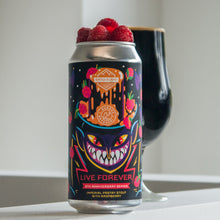 Load image into Gallery viewer, Live Forever - Basqueland Brewing Co X Dugges Bryggeri - Raspberry Imperial Pastry Stout, 10.5%, 440ml Can
