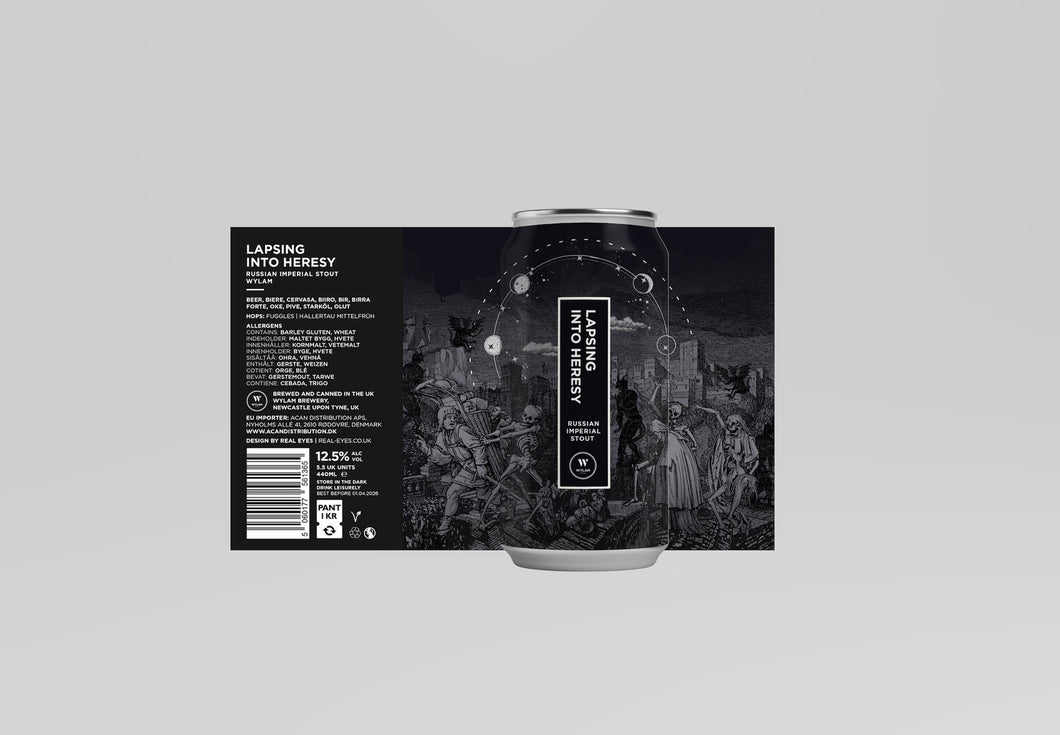 Lapsing Into Heresy - Wylam Brewery - Russian Imperial Stout, 12.5%, 440ml Can