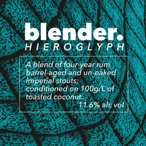 Blender Hieroglyph - Left Hand Giant - Rum Barrel Aged Imperial Stout with Toasted Coconut, 11.6%, 750ml Sharing Bottle