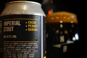 Imperial Stout - North Brewing Co X Neon Raptor - Imperial Stout w/ Cacao, Peanut & Banana, 8.5%, 440ml Can