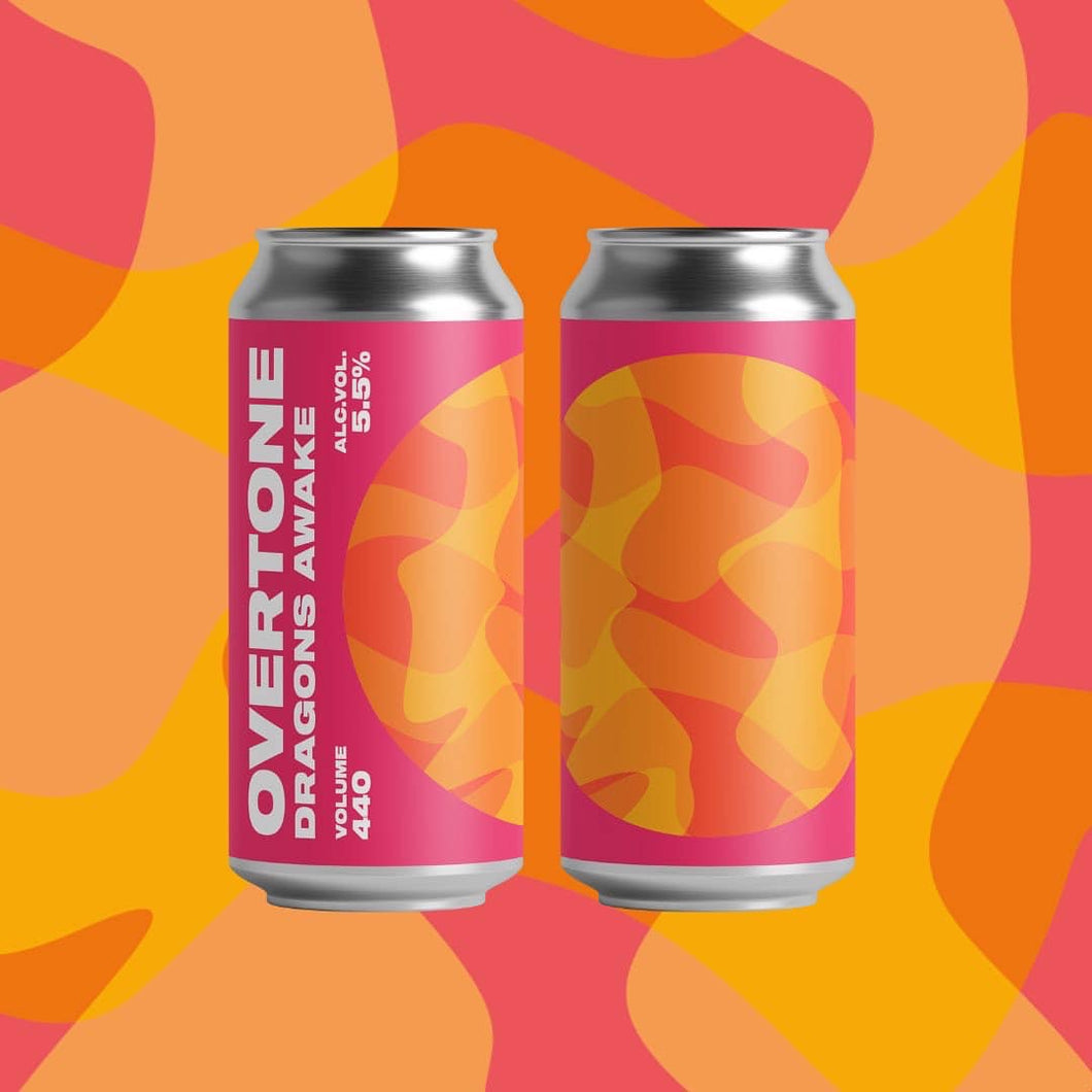 Dragons Awake - Overtone Brewing Co - Red Dragonfruit, Mango & Tayberry Sour, 5.5%, 440ml Can