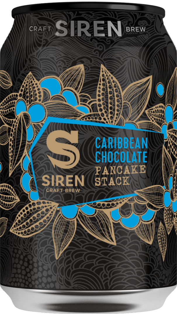 Caribbean Chocolate Cake Pancake Stack - Siren Craft Brew - Tropical Stout with Cacao Nibs & Maple Syrup, 7.4%, 330ml Can