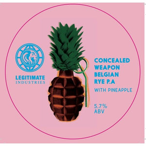 Concealed Weapon - Legitimate Industries - Pineapple Belgian Rye Pale Ale, 5.7%, 440ml