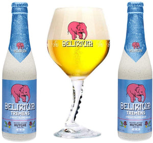 Delirium Tremens Gift Set - Brouwerij Huyghe (Delirium) - Belgian Strong Ale, 8.5%, 4x330ml Bottles & Glass Gift Set