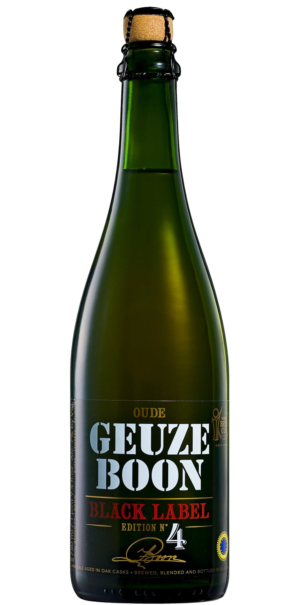 Oude Geuze Boon Black Label Edition No4 - Brouwerij Boon - Oude Geuze, 7%, 750ml Sharing Beer Bottle