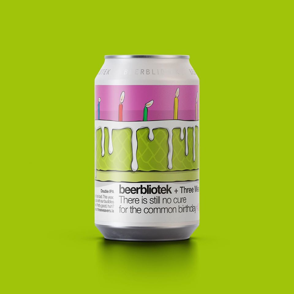 There Is Still No Cure For The Common Birthday - Beerbliotek X Three Weavers - DIPA with Orange Peel, 8%, 330ml Can