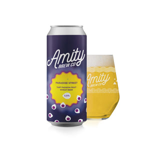 Paradise Street - Amity Brew Co - Tart Passionfruit Wheat Beer, 5%, 440ml Can