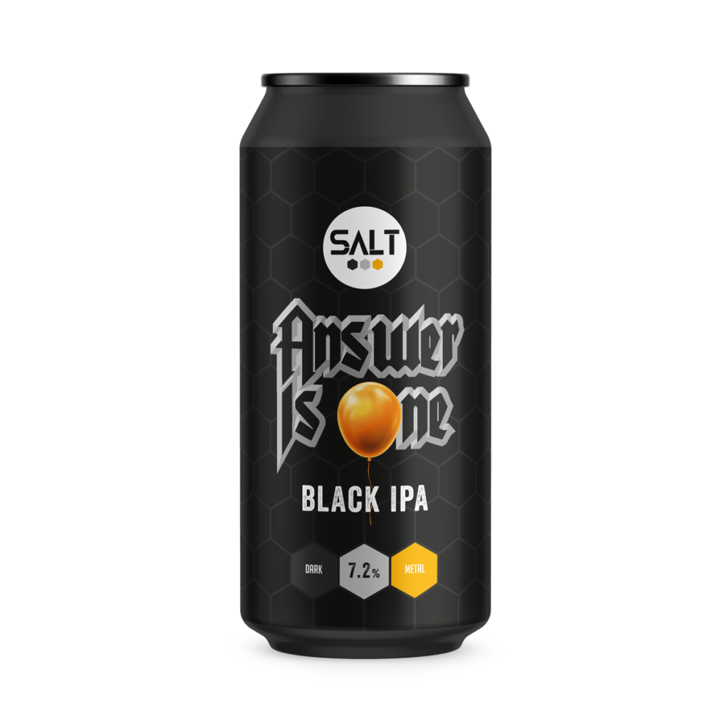 Answer Is One - Salt Beer Factory - Black IPA, 7.2%, 440ml Can