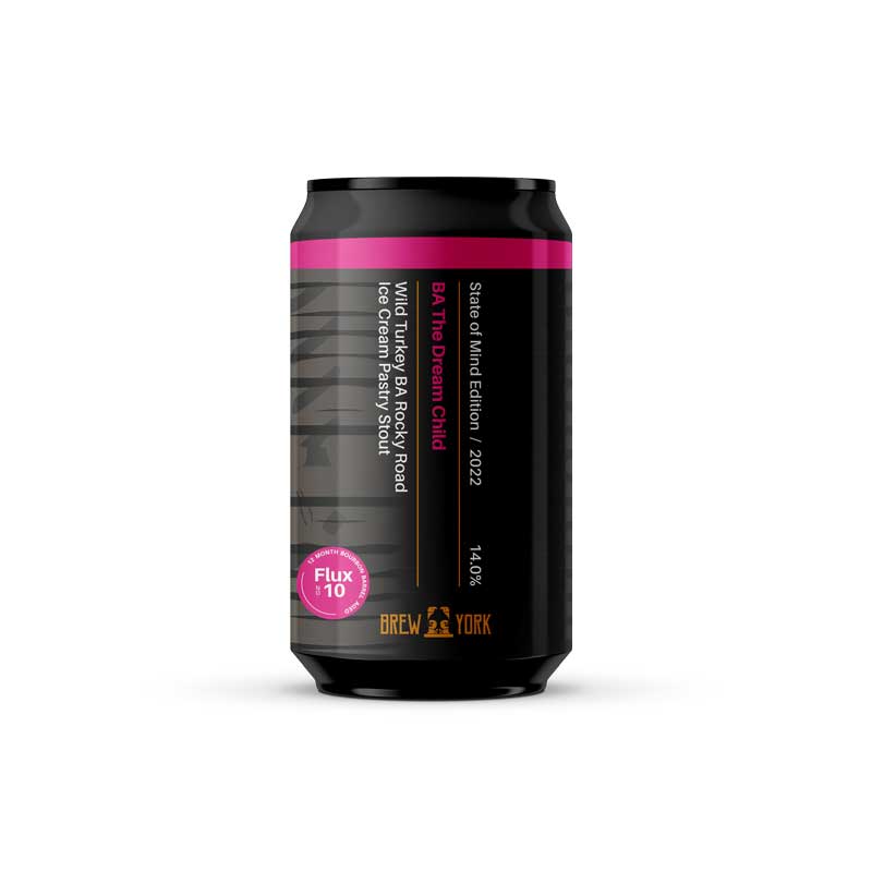 Wild Turkey BA Rocky Road Ice Cream Pastry Stout - Brew York - Wild Turkey Bourbon Barrel Aged Rocky Road Ice Cream Pastry Stout, 14%, 330ml Can