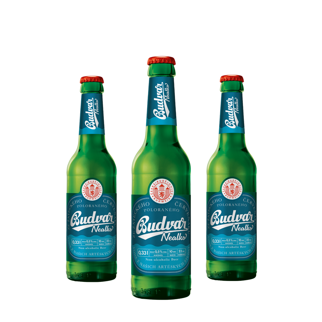 Nealko - Budweiser Budvar - Alcohol Free Czech Pilsner, 0.5%, 330ml Bottle