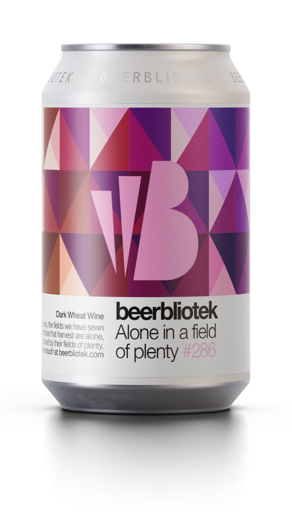 Alone In A Field Of Plenty - Beerbliotek - Dark Wheat Wine, 6%, 330ml Can