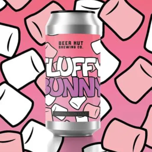 Fluffy Bunny - Beer Hut Brewing Co - Marshmallow Stout, 5%, 440ml Can