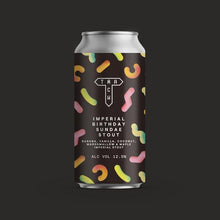 Load image into Gallery viewer, Imperial Birthday Sundae Stout - Track Brew Co - Banana, Vanilla, Coconut, Marshmallow &amp; Maple Imperial Stout, 12.5%, 440ml Can
