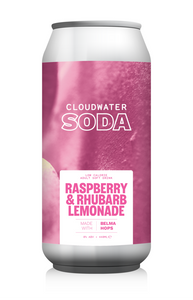 Raspberry & Rhubarb Lemonade Soda - Cloudwater - Raspberry & Rhubarb Lemonade, 0%, 440ml Can