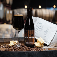 Load image into Gallery viewer, Imperial Affogato - Vocation Brewery - Bourbon Barrel Aged Coffee &amp; Vanilla Imperial Stout, 10.7%, 330ml Bottle
