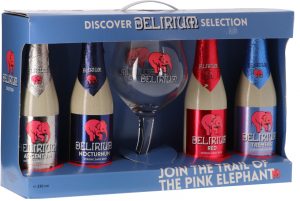 Delirium Discovery Gift Set - Brouwerij Huyghe (Delirium) - Belgian Ales, 8.5%, 4x330ml Bottles & Glass Gift Set