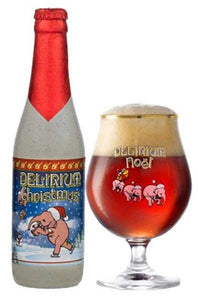 Delirium Christmas Gift Set - Brouwerij Huyghe (Delirium) - Xmas Belgian Strong Ale, 10%, 4x330ml Bottles & Glass Gift Set