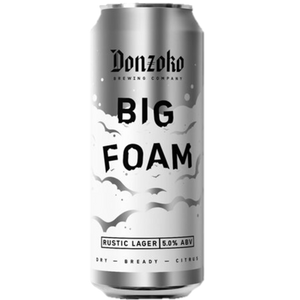 Big Foam - Donzoko Brewing Co - Rustic Lager, 5%, 500ml Can