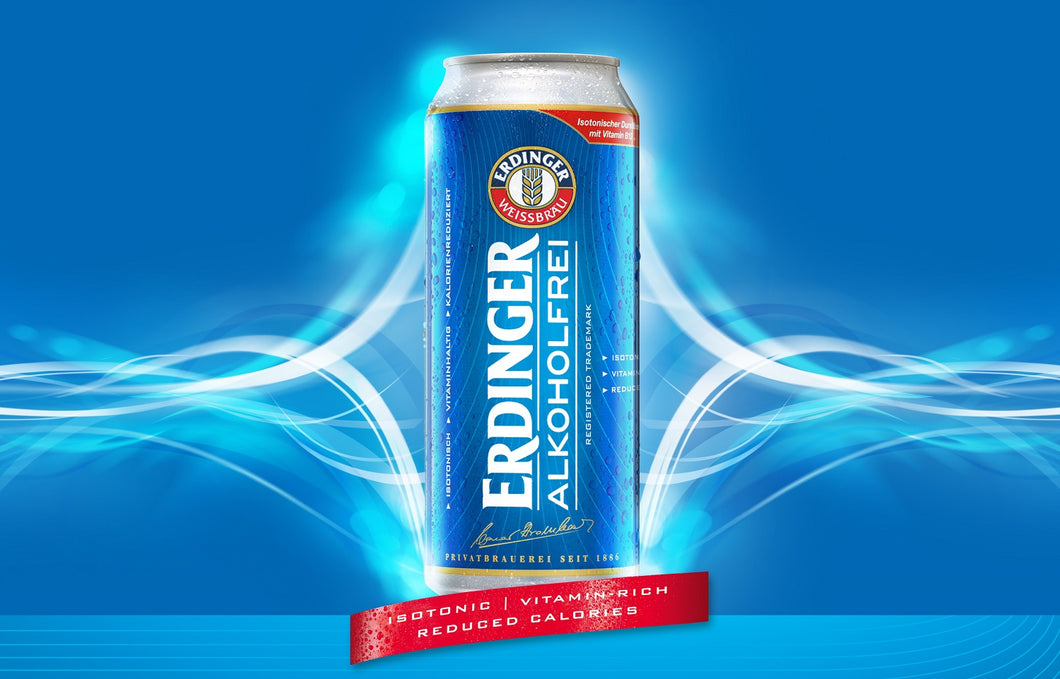 Erdinger Alkoholfrei - Erdinger Weissbrau - Low Alcohol Weissbier, 0.4%, 500ml Can