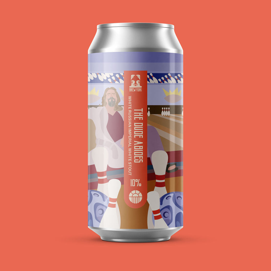 The Dude Abides - Brew York - Coffee, Cacao & Nutmeg White Russian Imperial White Stout, 10%, 440ml Can