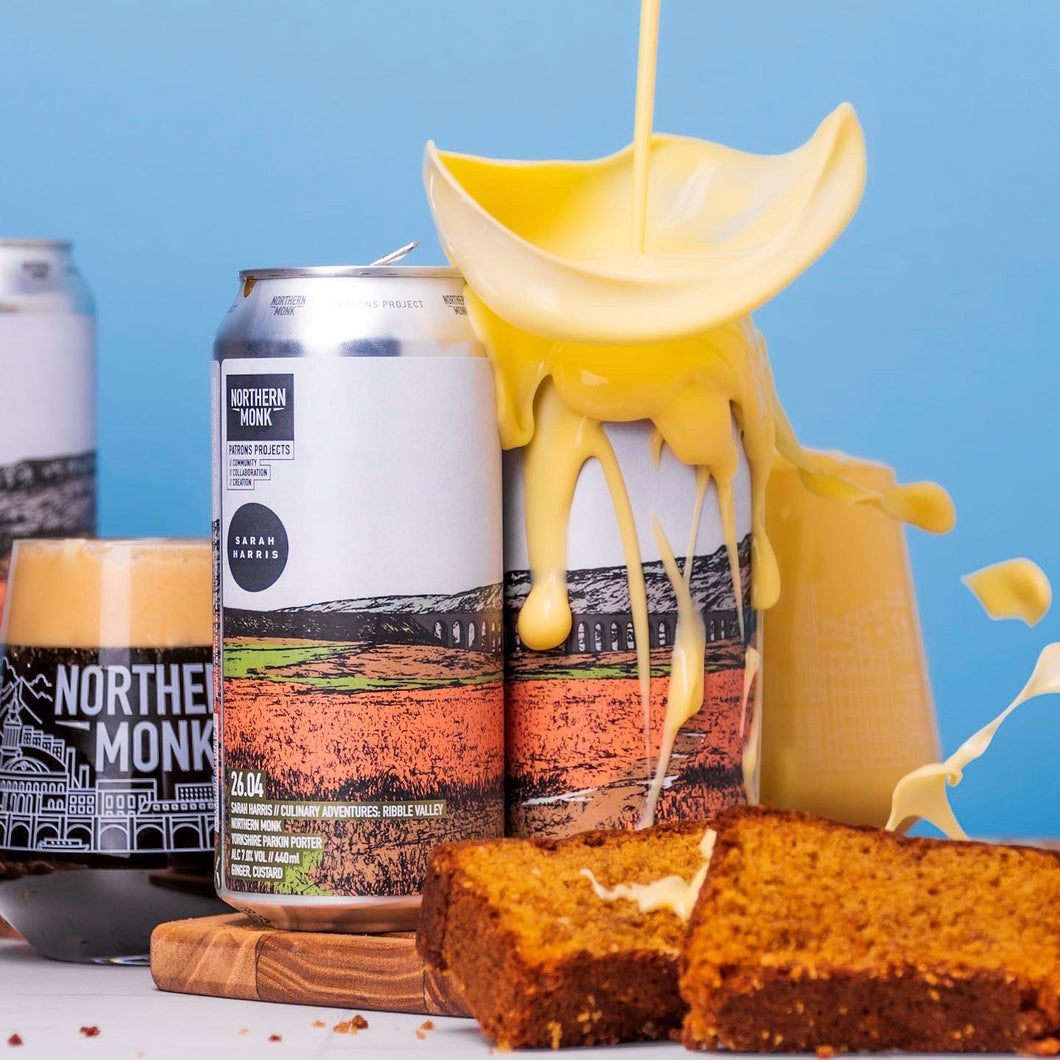 26.04 Culinary Adventures: Ribble Valley - Northern Monk X Sarah Harris - Yorkshire Parkin Porter with Ginger & Custard, 7%, 440ml Can