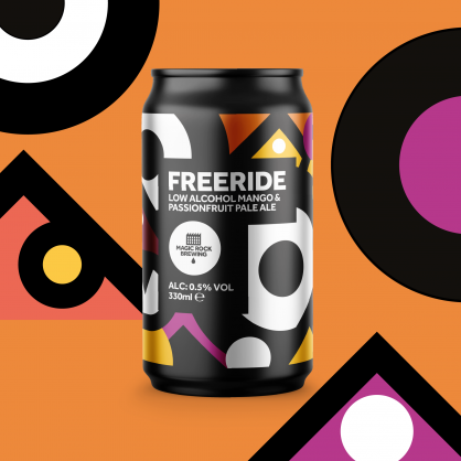 Freeride - Magic Rock Brewing - Low Alcohol Mango & Passionfruit Pale Ale, 0.5%, 330ml Can