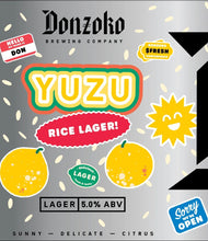Load image into Gallery viewer, Yuzu Rice Lager - Donzoko Brewing Co - Yuzu Rice Lager, 5%, 500ml Can
