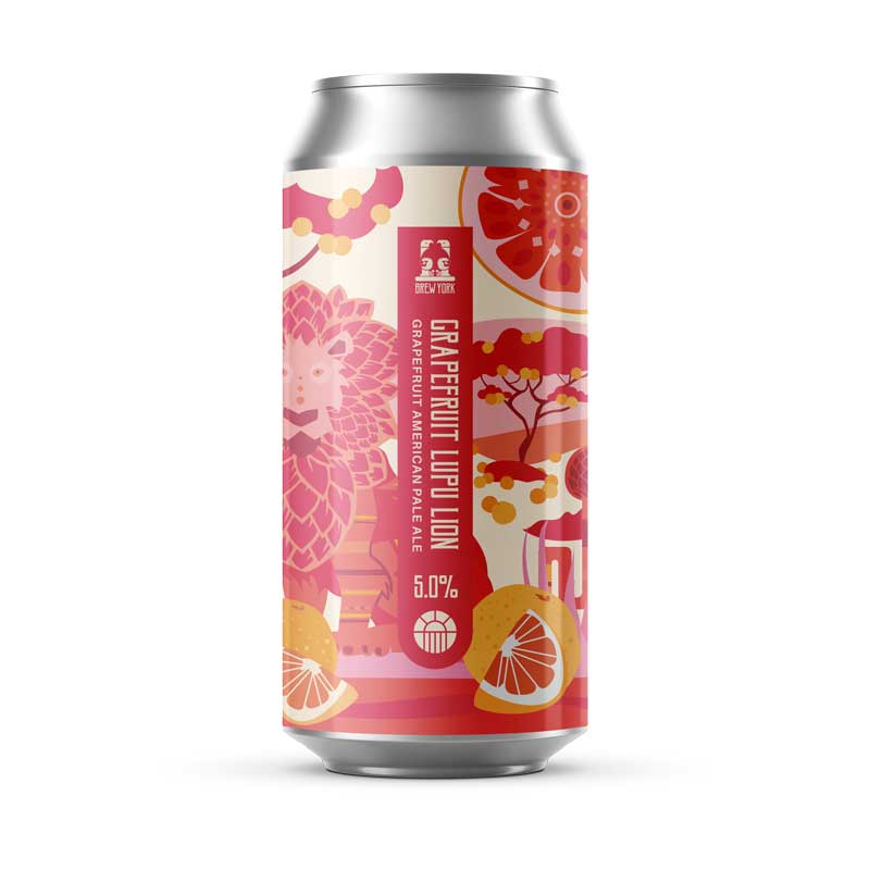 Grapefruit Lupu Lion - Brew York - Grapefruit American Pale Ale, 5%, 440ml Can