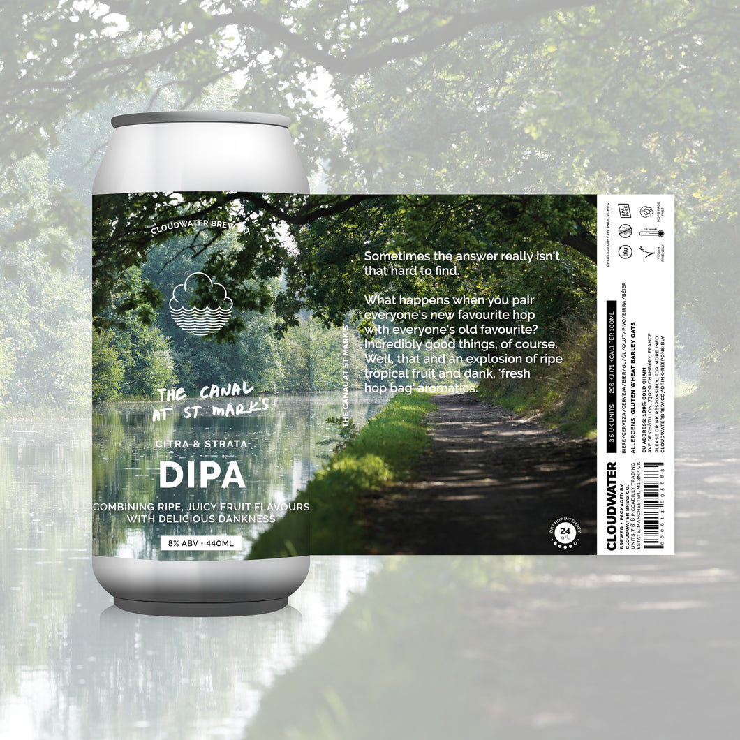 The Canal At St Mark's - Cloudwater - Citra & Strata DIPA, 8%, 440ml Can