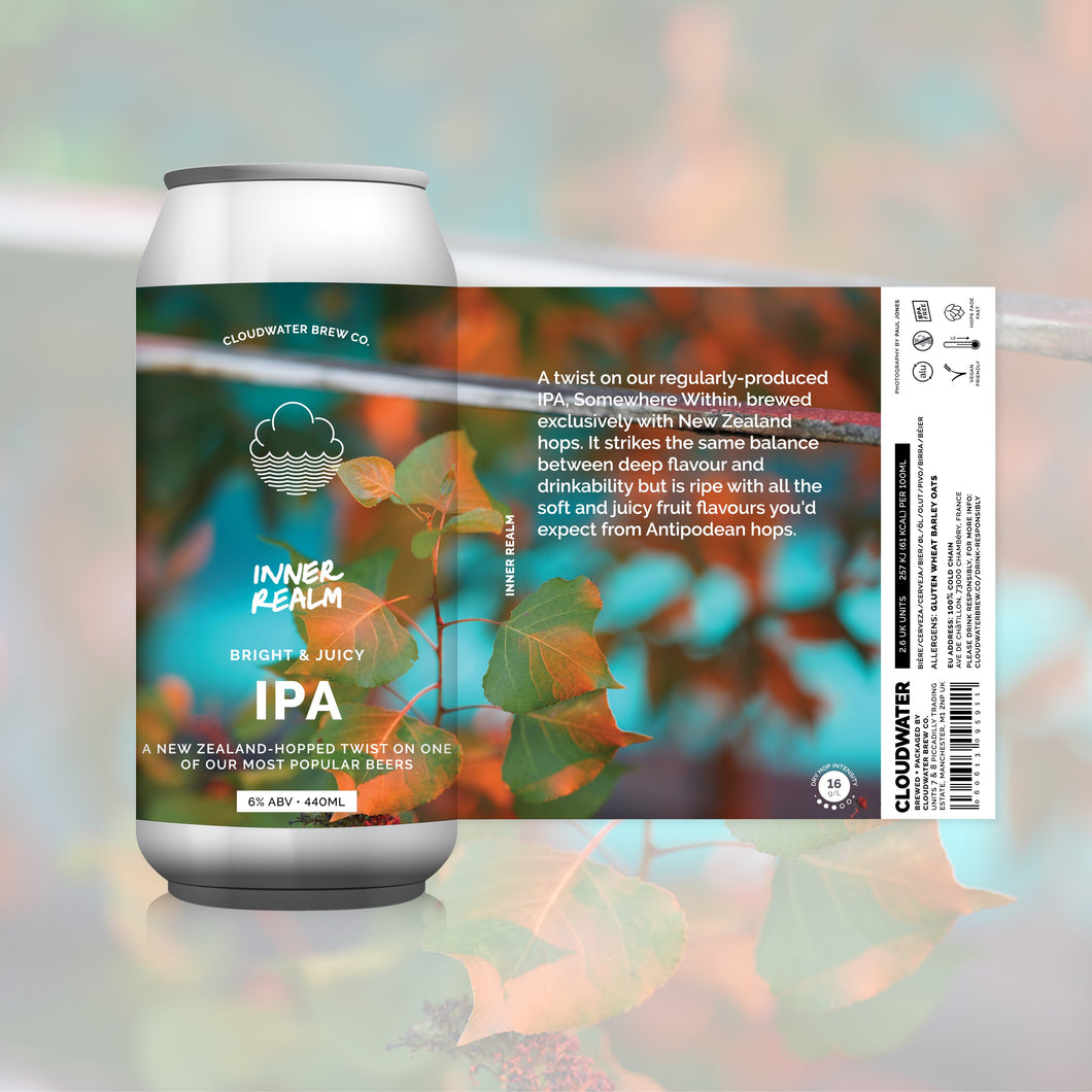 Inner Realm - Cloudwater - Bright & Juicy NZ IPA, 6%, 440ml Can