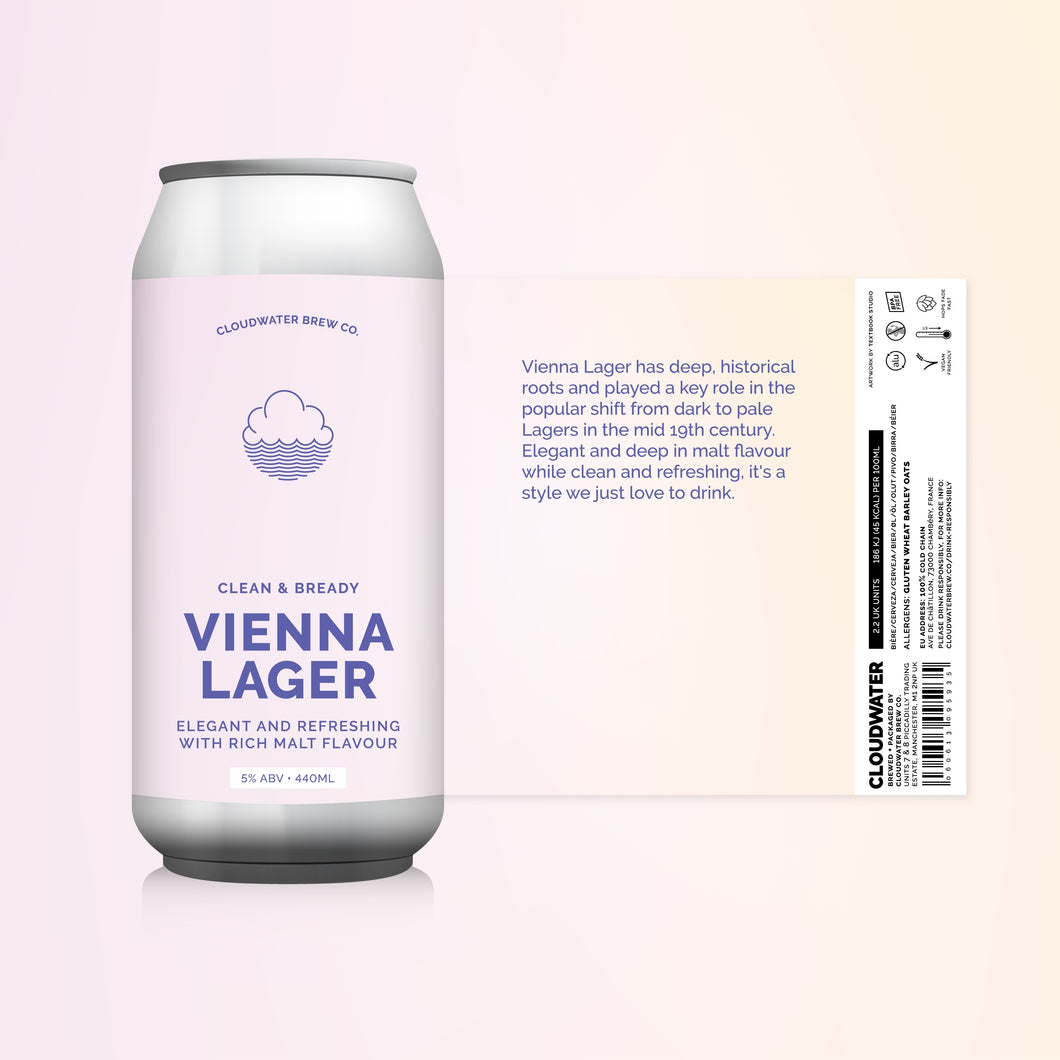 Vienna Lager - Cloudwater - Clean & Bready Lager, 5%, 440ml Can
