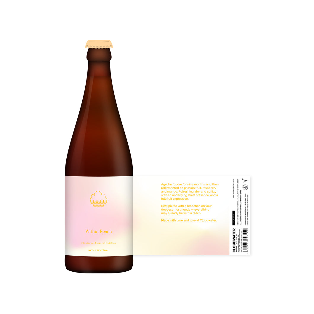 Within Reach - Cloudwater - Foudre Aged Imperial Fruit Sour, 10.7%, 750ml Sharing Beer Bottle