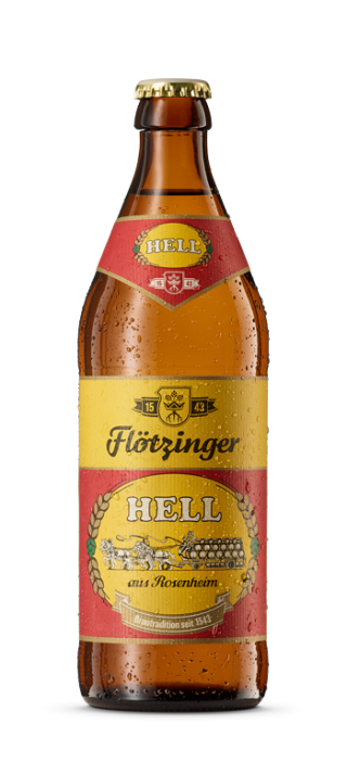 Flötzinger Bräu Hell - Flötzinger Bräu - Helles, 5.2%, 500ml Bottle