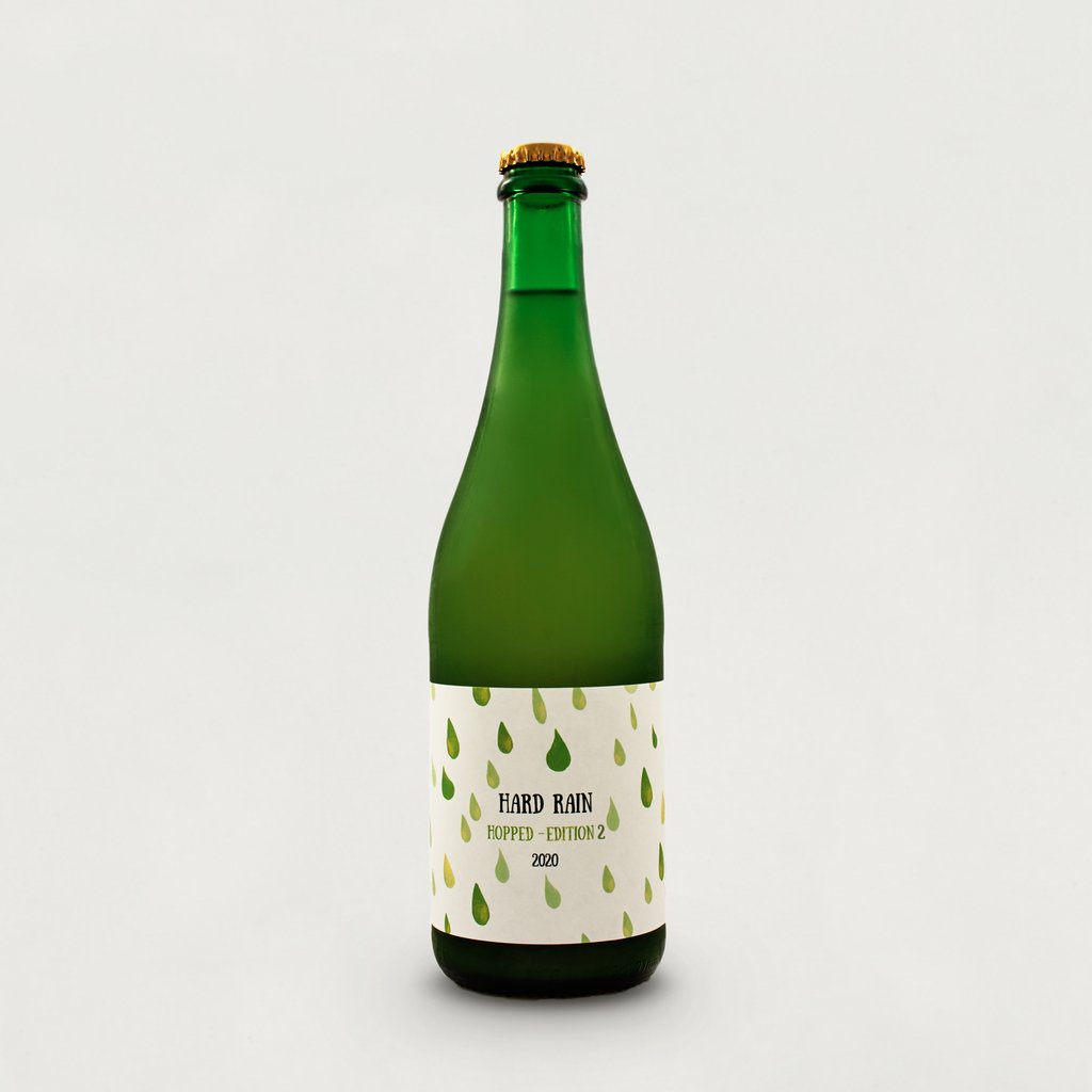 Hard Rain Hopped 2 - Little Pomona - Bottle Conditioned Dry Cider with Hops, 4%, 750ml Bottle