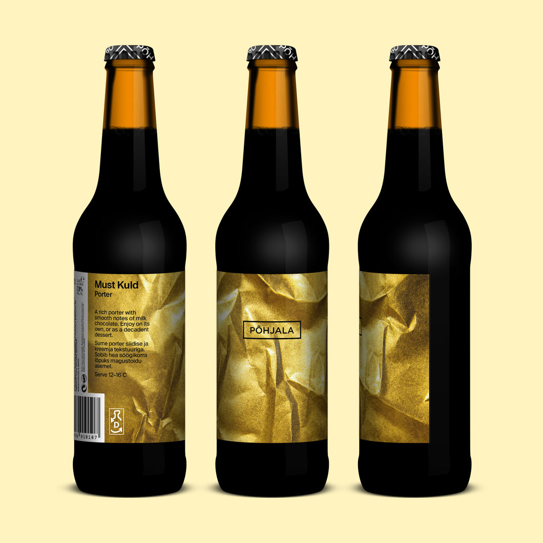 Must Kuld - Põhjala Brewery - Porter, 7.8%, 330ml Bottle