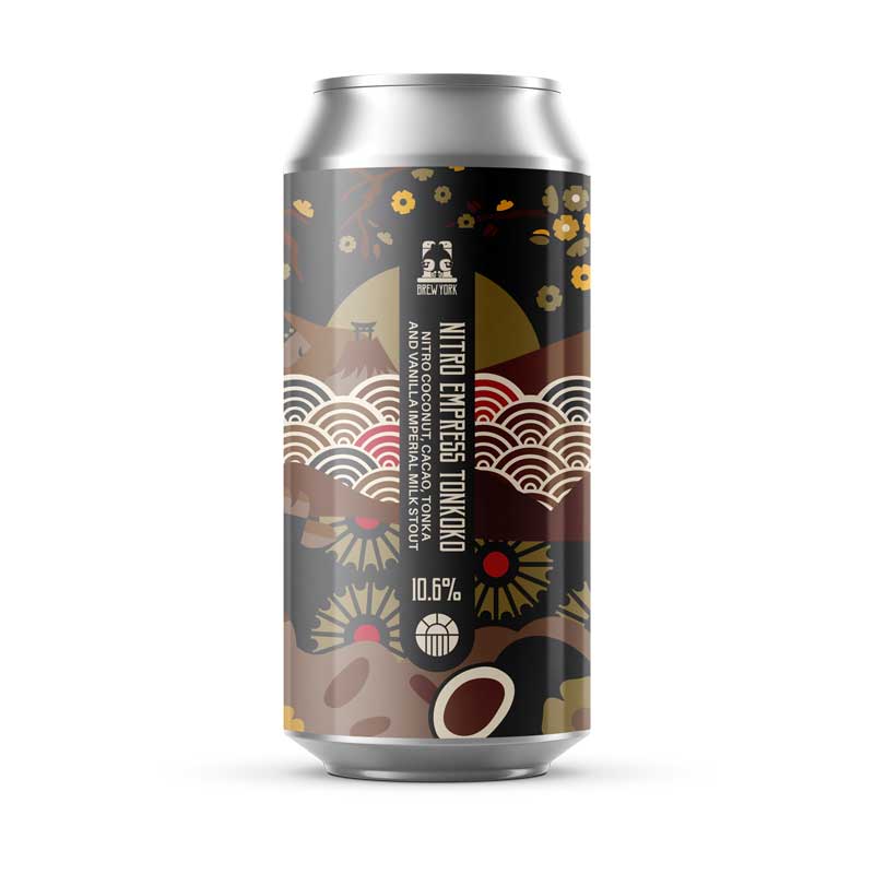 Nitro Empress Tonkoko - Brew York - Nitro Imperial Milk Stout w/ Tonka Beans, Vanilla, Coconut & Cacao, 10.6%, 440ml Can