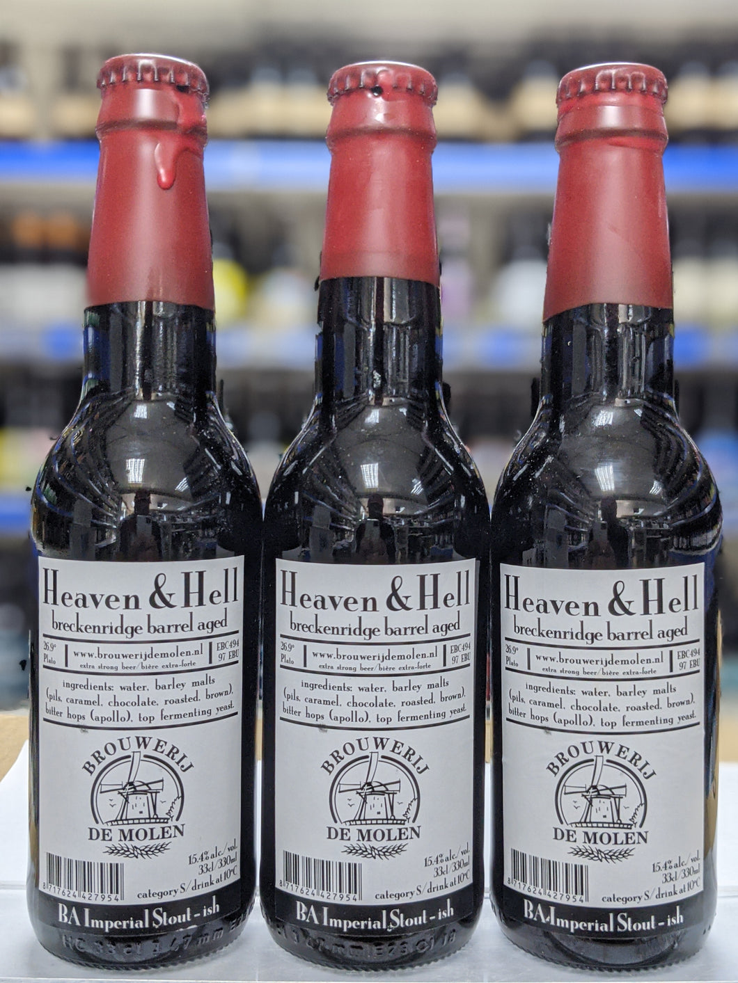 Heaven & Hell Breckenridge Barrel Aged  - Brouwerij De Molen - Breckenridge Barrel Aged Imperial Stout, 15.4%, 330ml Bottle