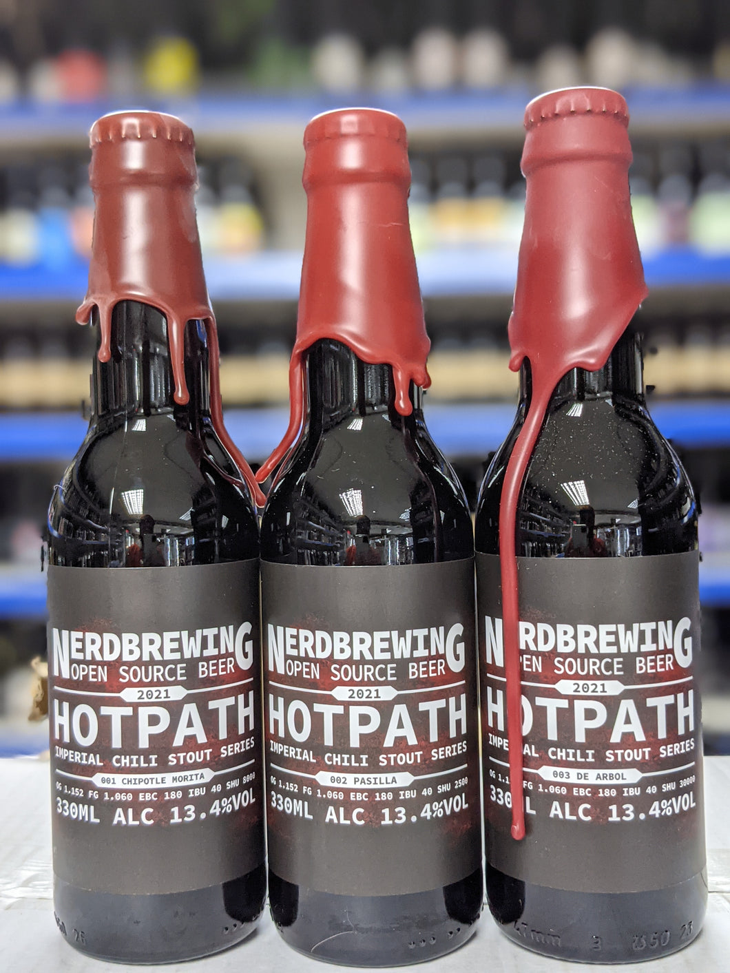 Hotpath 2021- Nerd Brewing - Imperial Chili Stout Series, 13.4% - 14.2% , 330ml Bottle