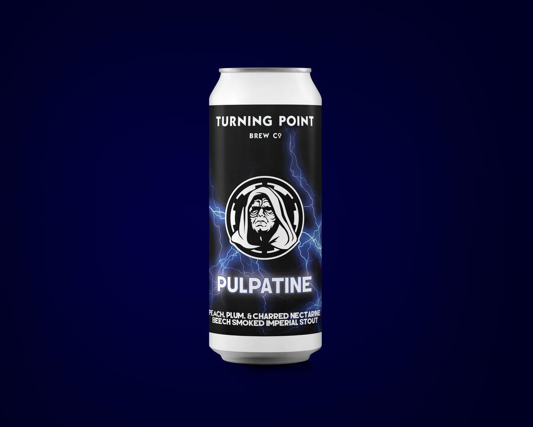 Pulpatine - Turning Point Brew Co X Emperor's Brewery - Peach, Plum, Charred Nectarine, Beech Smoked Imperial Stout, 12%, 440ml Can