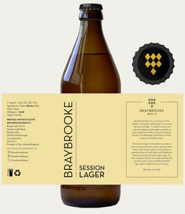 Session Lager - Braybrooke - Session Lager, 3.8%, 330ml Bottle