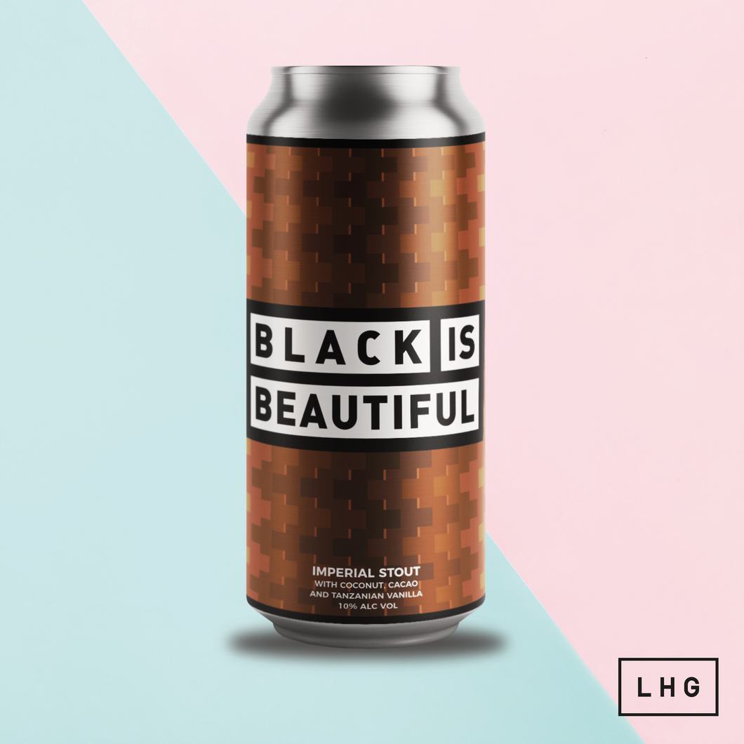 Black Is Beautiful - Left Handed Giant - Imperial Stout with Coconut, Cacao & Vanilla, 10%, 440ml Can