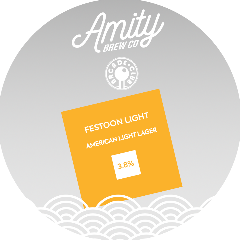 Festoon Light - Amity Brew Co - American Light Lager, 3.8%, 440ml Can