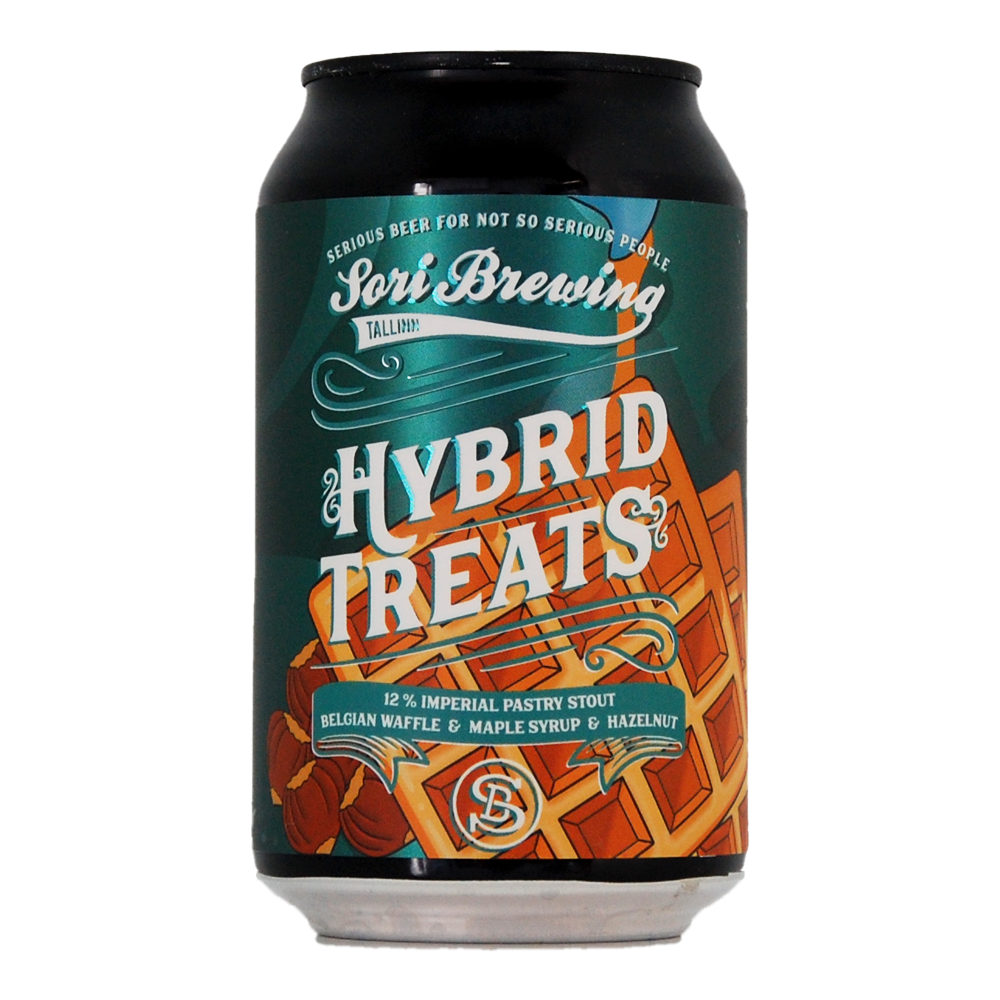Hybrid Treats Vol. 2: Belgian Waffle & Maple Syrup & Hazelnut - Sori Brewing - Belgian Waffle & Maple Syrup & Hazelnut Imperial Stout, 12%, 330ml Can